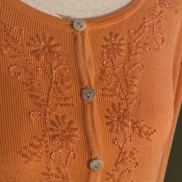 Pretty peach Debbie Morgan cardigan. Size XL. - Picture 2 of 8